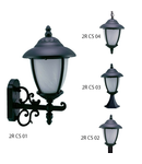 Corp de iluminat exterior decorativ 2R CS 03 / PERMANENT, E27, negru, IP44, 405x200, picioare de tip 3