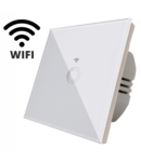 Intrerupator simplu alb  simplu TOUCH - actionare prin atingere plus comunicatie Wifi