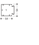 Canal cablu metalic, aluminiu RAL9010 45x45