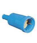 SPIN CONNECTOR 2P+E 10/16A 250V IN RUBBER 250V IP44