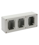 TOPTER WALL-MOUNTED BOX FOR 3 HORIZONTAL Priza-OUTLETS TOPTER SERIES 115X290 IP55