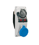 TOPTER SWITCHED Priza cu interblocaj mecanic, FUSE-HOLDER AND LED INDICATOR 16A 2P+E 200-250V 50-60HZ 6H IP66/IP67