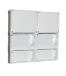 PRIMA FLANGED DISTRIBUTION BOARD FOR WALL-MOUNTING 4 VERTICALLY PrizaS BLIND FRONT PANEL - IP55