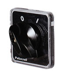 CAM BLACK FLUSH-MOUNTING HANDLE WITH FRONT-PLATE IN ALUMINIUM FOR selector rotativ 2 caanaleES 16A