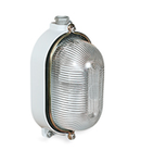 RINO OVAL LIGHTING FIXTURE IN ALUMINIUM 60W 1 LAMPHOLDER E27 INLETS 2X1/2"