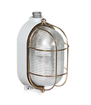 RINO OVAL LIGHTING FIXTURE IN ALUMINIUM 60W 1 LAMPHOLDER E27 INLET 1/2" CAGE