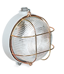 RINO ROUND LIGHTING FIXTURE IN ALUMINIUM 75W 1 LAMPHOLDER E27 INLET 1/2" CAGE