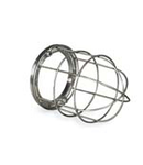 NAVE GLOBE-HOLDER RING IN NICKEL-PLATED BRASS WITH STAINLESS STEEL WIRE CAGE FOR CYLINDRICAL LIGHTING FIXTURES UNAV 2133