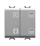 Modul 4 comenzi KNX  personalizabile TOUCH - culoare Titaniu 2 module 