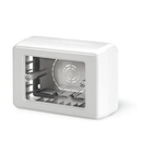 BOX FOR WIRING ACCESSORIES
142x100x53mm WHITE 83,5mm