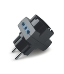 3-WAY ADAPTOR
2P+T-16A-(S31-FRANCO/GERMAN) BLACK 2x2P+E-16A-(P17/11) 1x2P+T-16A-(P40)