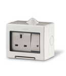 Doza aparenta FOR MODULAR DEV.
IP55 3 MOD. 98x82x66mm 1x16A FRENCH Priza 1x16AX 1W S.P. SWITCH