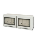 Doza aparenta FOR MODULAR DEV.
IP55 3+3 MOD. 198x82x66mm 2x16A FRENCH Priza 2x16AX 1W S.P. SWITCH