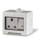 Doza aparenta FOR MODULAR DEV.
IP55 3 MOD. 98x82x66mm 1x15A BRITISH Priza 1x16AX 1W S.P. SWITCH