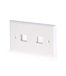 Placa ornament 
2 INLETS THERMOPLASTIC WHITE