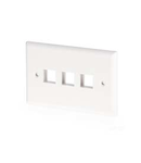 Placa ornament 
3 INLETS THERMOPLASTIC WHITE