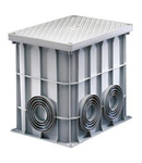 RECTANGULAR ACCES CHAMBER 360X260X320 - FLAT SEMI-PIERCED BASE, HIGH RESISTANCE COVER AND 4 STAINLESS STEEL SCREWS