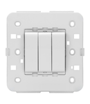 Intrerupator cap scara 250V ac - 10 AX - Standard englez - 3 modulS - WHITE - CProiector HORUS