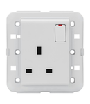 SWITCHED SOCKET-OUTLET - Standard englez - 2P+E 13 A - WHITE - CProiector HORUS