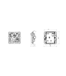 SWITCHED SOCKET-OUTLET - Standard englez - 2P+E 13 A - BACKLIT - WHITE - CProiector HORUS