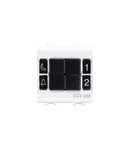 Intrerupator cu revenire PANEL - 4 CHANNELS - 2 module - WHITE - CProiector HORUS