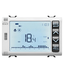 TIMED THERMOSTAT/PROGRAMMER WITH HUMIDITY MANAGEMENT - KNX - 3 module - WHITE - CProiector HORUS