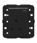 SWITCHED SOCKET-OUTLET - Standard englez - 2P+E 13 A - BLACK - CProiector HORUS