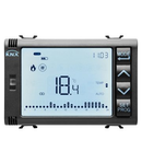 TIMED THERMOSTAT/PROGRAMMER WITH HUMIDITY MANAGEMENT - KNX - 3 module - BLACK - CProiector HORUS