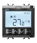 THERMOSTAT WITH HUMIDITY MANAGEMENT - KNX - 2 module - BLACK - CProiector HORUS