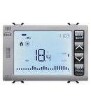 TIMED THERMOSTAT/PROGRAMMER WITH HUMIDITY MANAGEMENT - KNX - 3 module - TITANIUM - CProiector HORUS