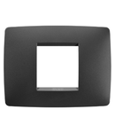 ONE PLATE - IN PAINTED TECHNOPOLYMER - 2 module - SATIN BLACK - CProiector HORUS