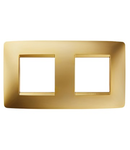 Placa ornament CProiector HORUS ONE - IN METALLISED TECHNOPOLYMER - 2+2 modul HORIZONTAL - GOLD - CProiector HORUS