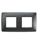 Placa ornament CProiector HORUS ONE - IN PAINTED TECHNOPOLYMER - 2+2 modul HORIZONTAL - SLATE - CProiector HORUS