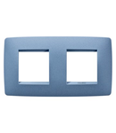 Placa ornament CProiector HORUS ONE - IN PAINTED TECHNOPOLYMER - 2+2 modul HORIZONTAL - SEA BLUE - CProiector HORUS