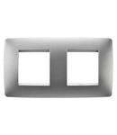 Placa ornament CProiector HORUS ONE - IN PAINTED TECHNOPOLYMER - 2+2 modul HORIZONTAL - TITANIUM - CProiector HORUS