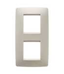 Placa ornament CProiector HORUS ONE - IN TECHNOPOLYMER - 2+2 modul VERTICAL CENTRE DISTANCE 71mm - IVORY - CProiector HORUS