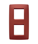 Placa ornament CProiector HORUS ONE - IN PAINTED TECHNOPOLYMER - 2+2 modul VERTICAL CENTRE DISTANCE 71mm - RUBY - CProiector HORUS