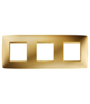 Placa ornament CProiector HORUS ONE - IN METALLISED TECHNOPOLYMER - 2+2+2 modul HORIZONTAL - GOLD - CProiector HORUS