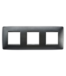 Placa ornament CProiector HORUS ONE - IN PAINTED TECHNOPOLYMER - 2+2+2 modul HORIZONTAL - SLATE - CProiector HORUS