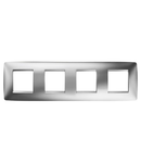 Placa ornament CProiector HORUS ONE - IN METALLISED TECHNOPOLYMER - 2+2+2+2 modul HORIZONTAL - CHROME - CProiector HORUS