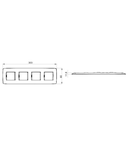 Placa ornament CProiector HORUS ONE - IN TECHNOPOLYMER - 2+2+2+2 modul VERTICAL - WHITE - CProiector HORUS