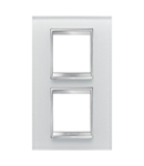 Placa ornament CProiector HORUS LUX international - IN GLASS - 2+2 modul VERTICAL CENTRE DISTANCE 71mm - ICE - CProiector HORUS