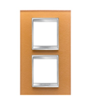 Placa ornament CProiector HORUS LUX international - IN GLASS - 2+2 modul VERTICAL CENTRE DISTANCE 71mm - OCHRE - CProiector HORUS