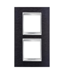 Placa ornament CProiector HORUS LUX international - IN METAL - 2+2 modul VERTICAL CENTRE DISTANCE 71mm - ALUMINIUM BLACK - CProiector HORUS