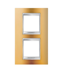 Placa ornament CProiector HORUS LUX international - IN METALLISED TECHNOPOLYMER - 2+2 modul VERTICAL CENTRE DISTANCE 71mm - GOLD - CProiector HORUS