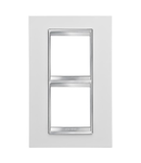 Placa ornament CProiector HORUS LUX international - IN TECHNOPOLYMER - 2+2 modul VERTICAL CENTRE DISTANCE 57mm - WHITE - CProiector HORUS