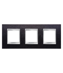 Placa ornament CProiector HORUS LUX international - IN METAL - 2+2+2 modul HORIZONTAL - ALUMINIUM BLACK - CProiector HORUS