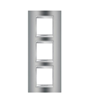 Placa ornament CProiector HORUS LUX international - IN METALLISED TECHNOPOLYMER - 2+2+2 modul VERTICAL - CHROME - CProiector HORUS