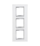 Placa ornament CProiector HORUS LUX international - IN TECHNOPOLYMER LEATHER FINISHING - 2+2+2 modul VERTICAL - WHITE - CProiector HORUS