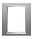 Placa ornament CProiector HORUS LUX - Standard englez - METAL - 1 modul - BRUSHED STAINLESS STEEL - CProiector HORUS